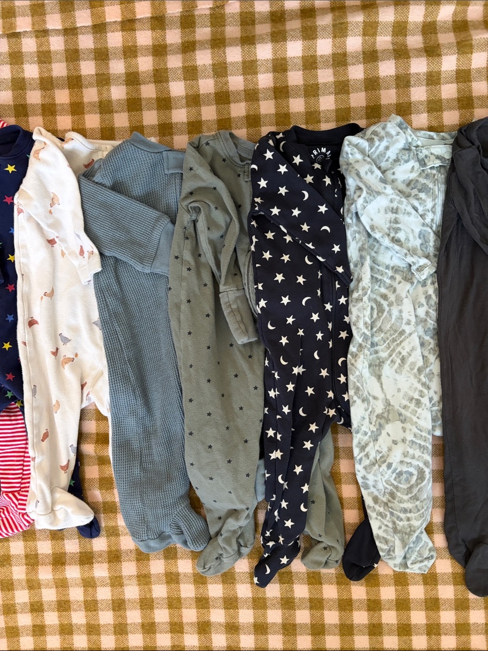 Bundle of Unisex Baby Footed Sleepers